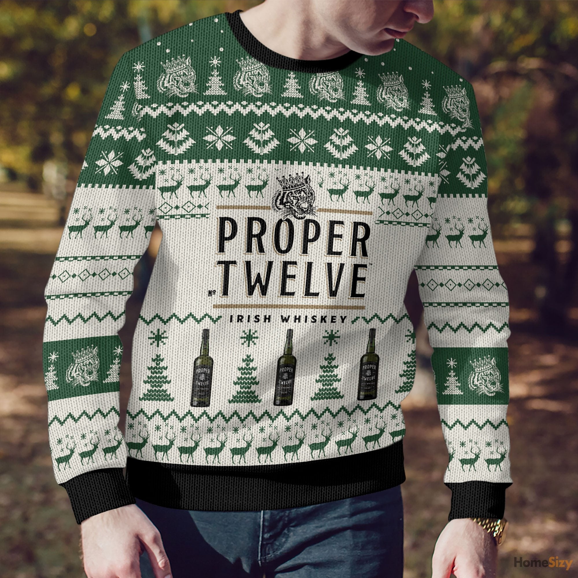 Proper Twelve Irish Whiskey Holiday Sweater for Men and Women – Festive Ugly Christmas Sweater