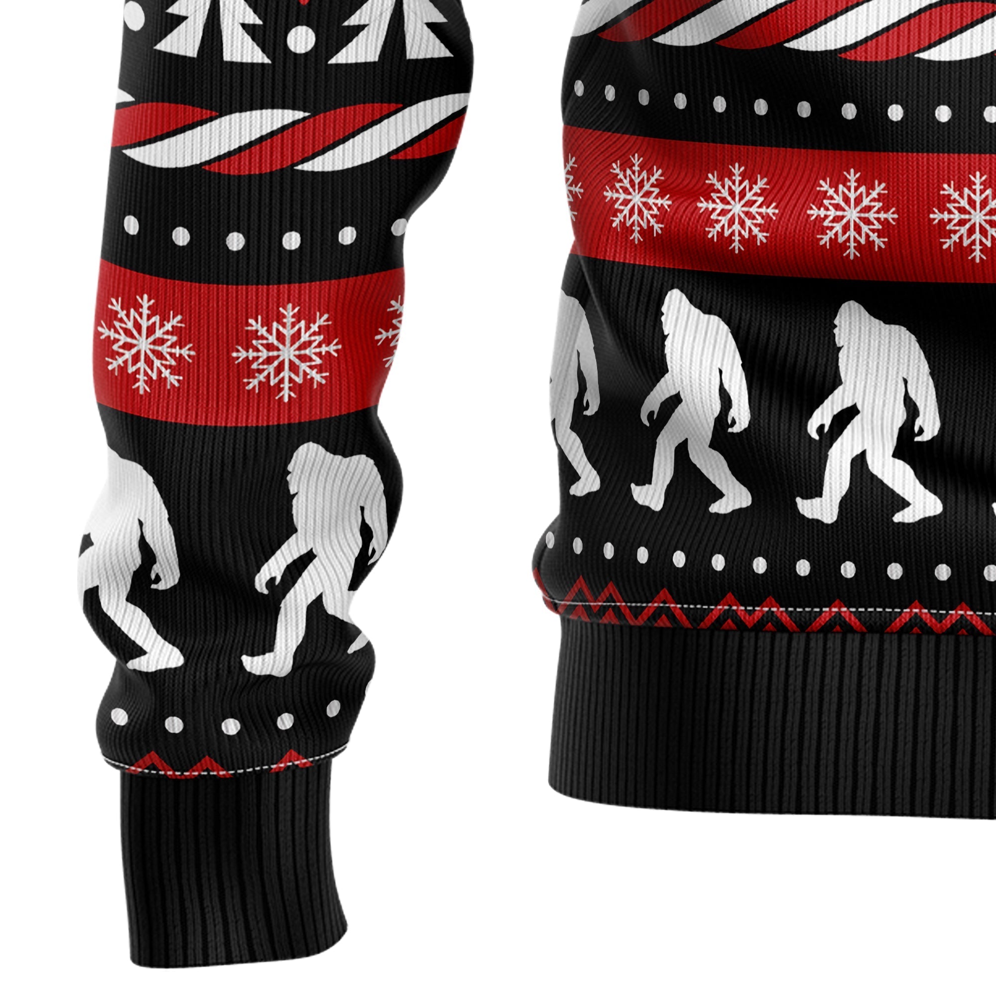 Retro Bigfoot Ugly Sweater for Christmas Parties and Holiday Celebrations