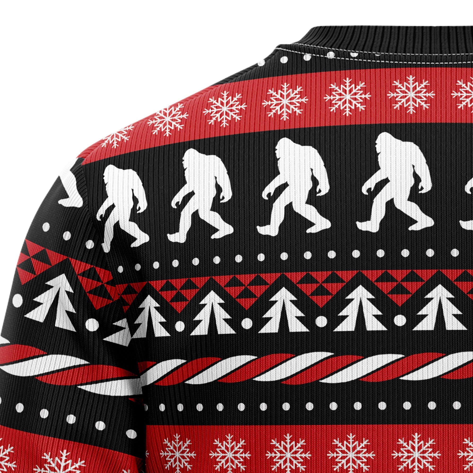 Retro Bigfoot Ugly Sweater for Christmas Parties and Holiday Celebrations