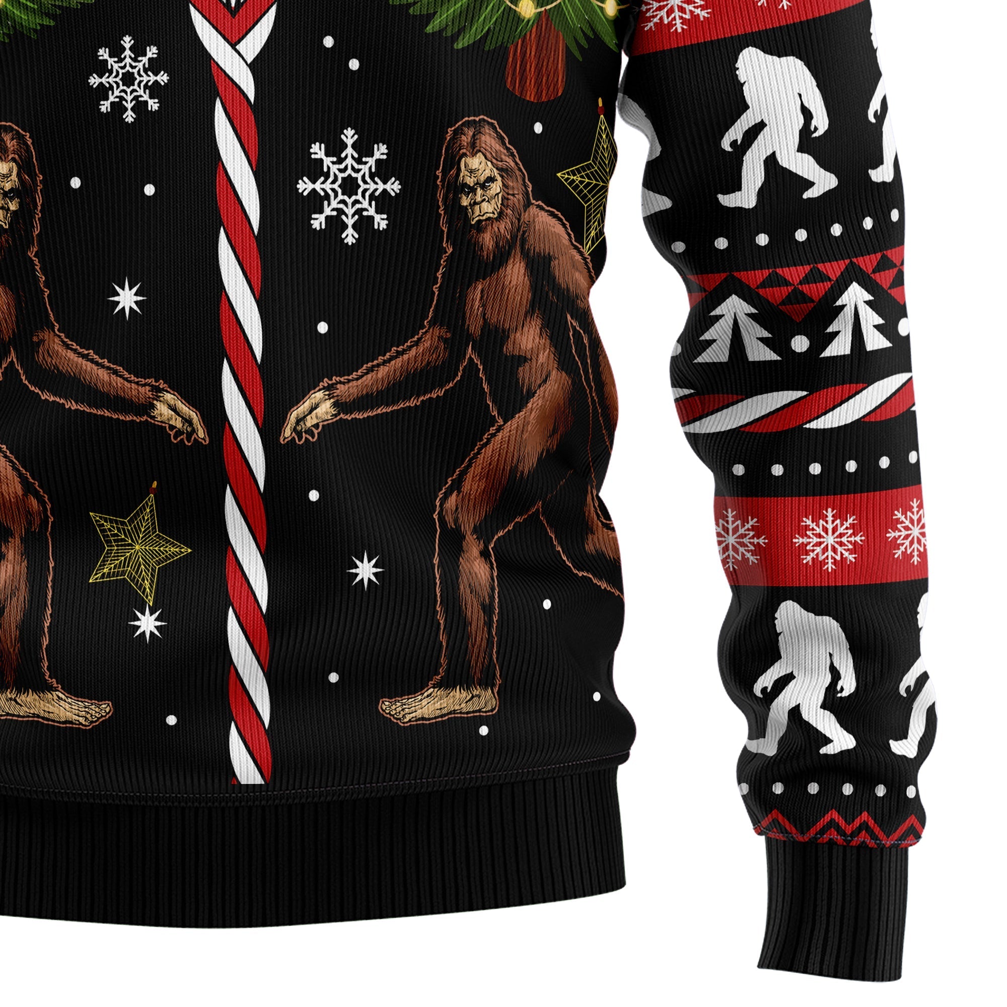 Retro Bigfoot Ugly Sweater for Christmas Parties and Holiday Celebrations