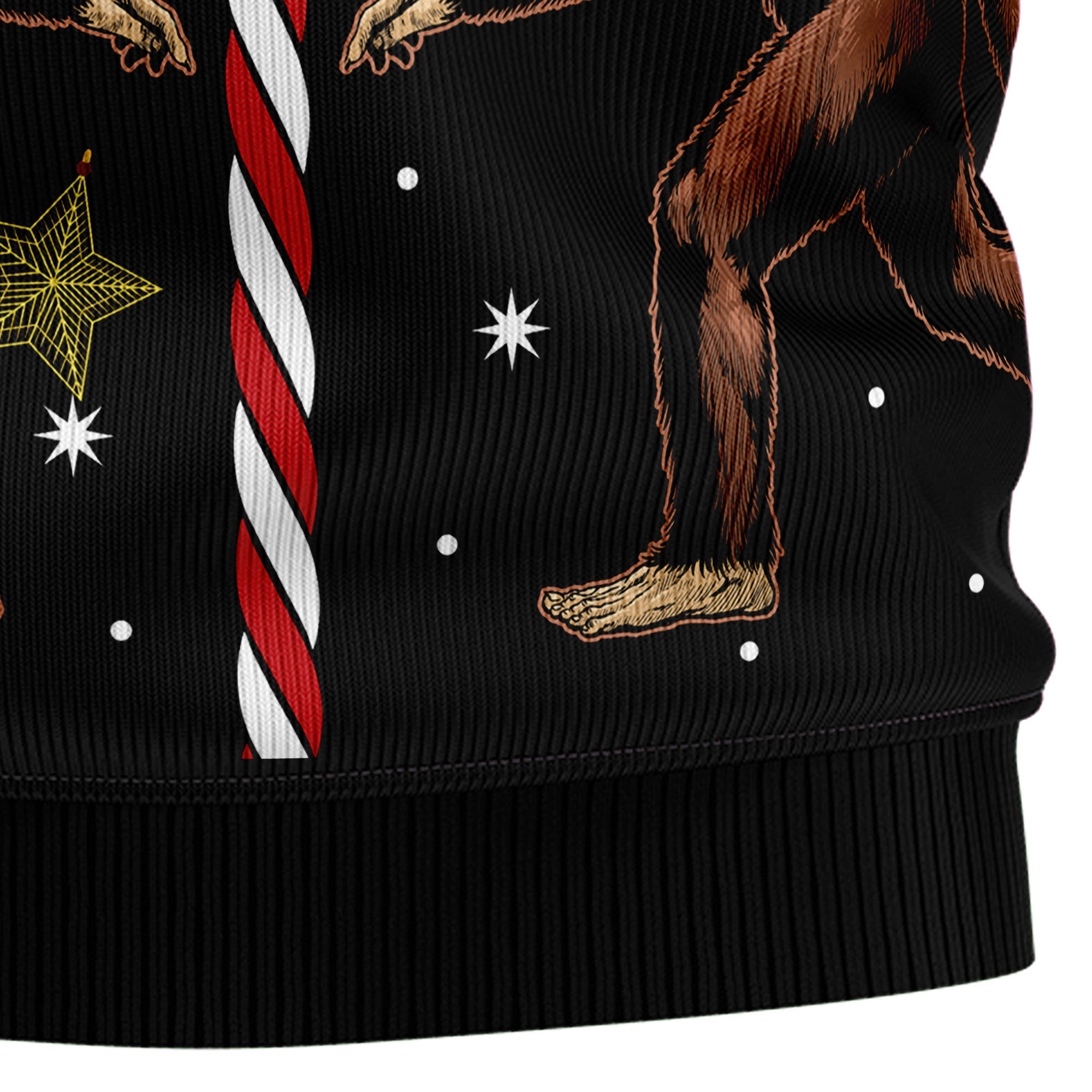 Retro Bigfoot Ugly Sweater for Christmas Parties and Holiday Celebrations