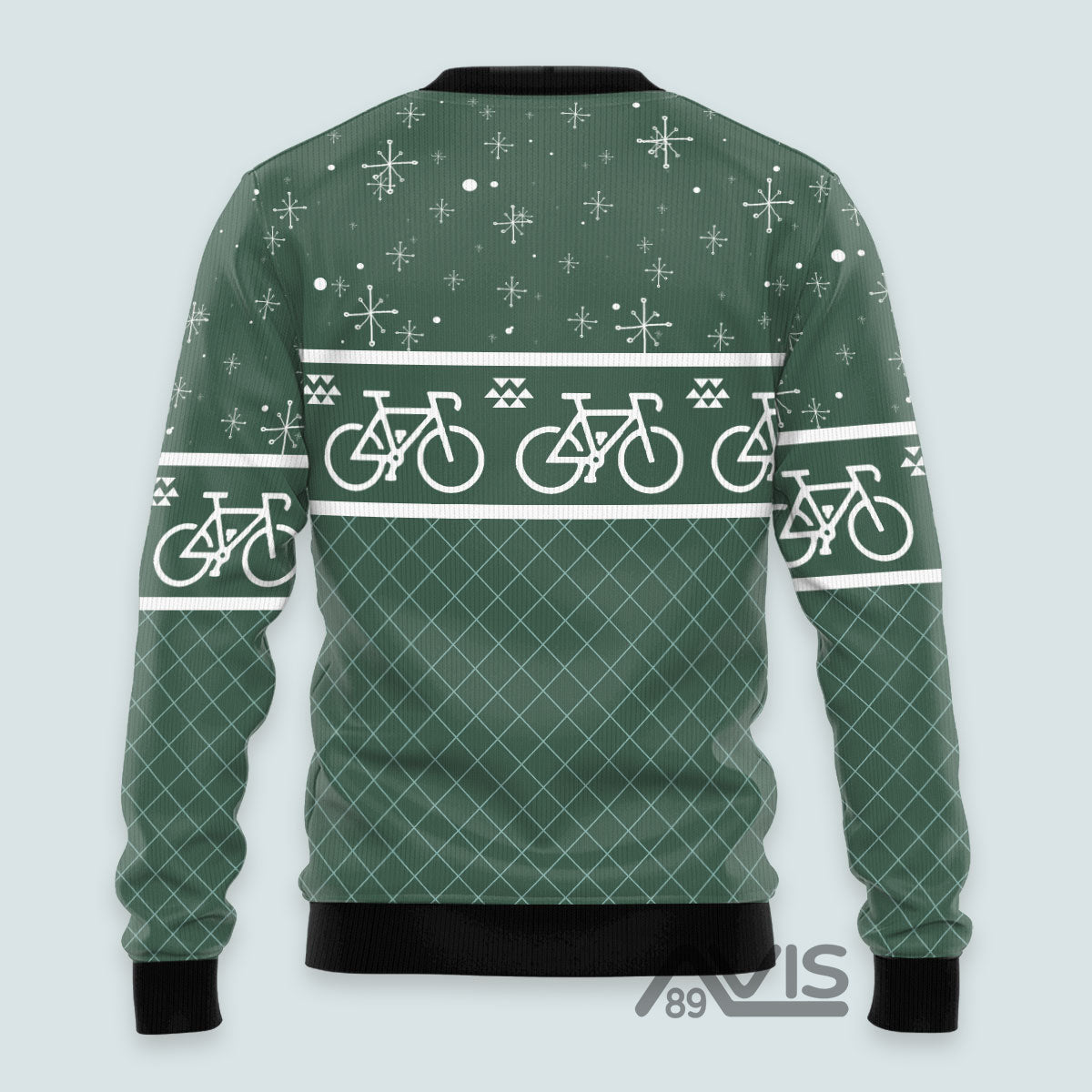 Santa Claus Cycling Christmas Sweater – Ugly Holiday Jumper for Cyclists