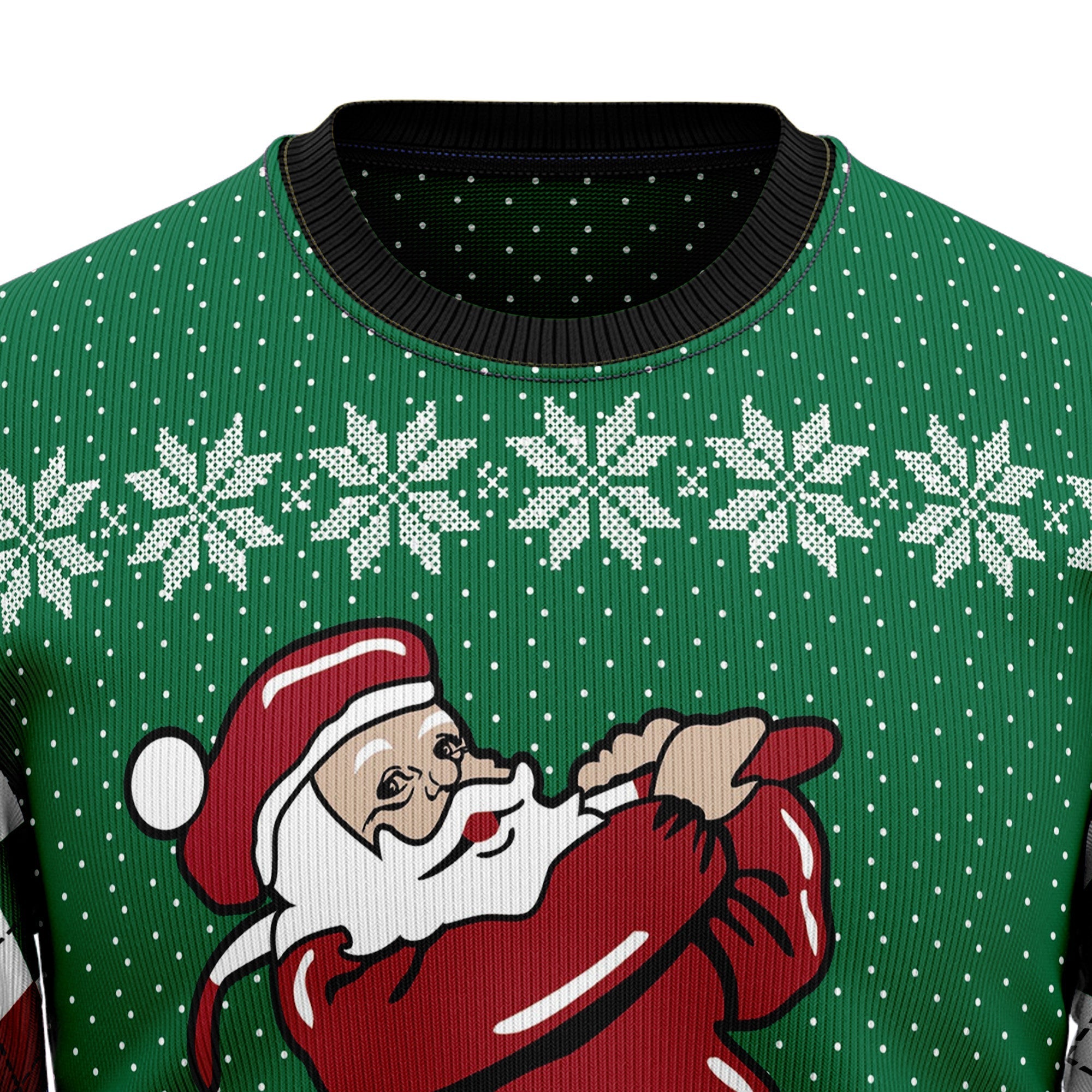 Santa Golfer Ugly Christmas Sweater