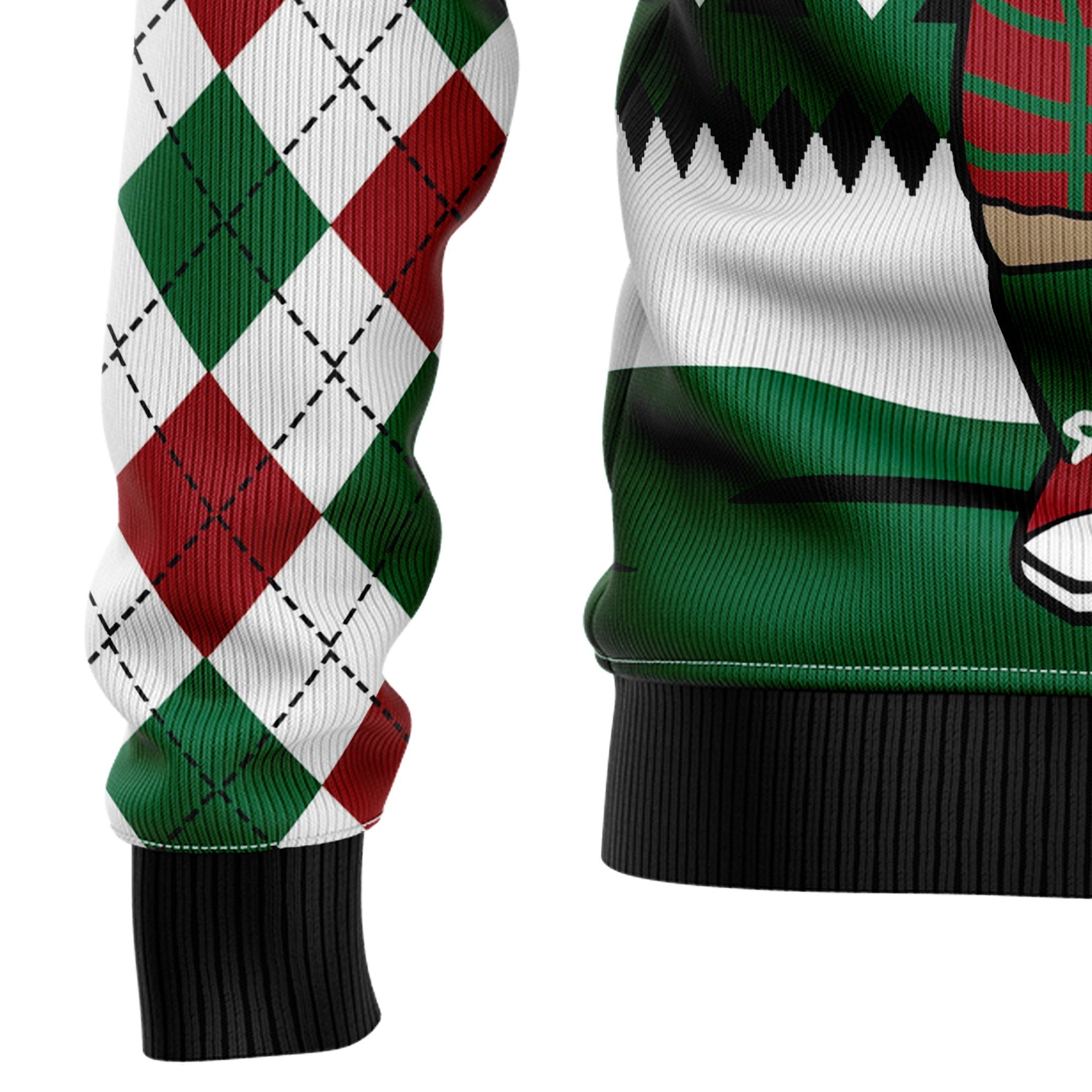 Santa Golfer Ugly Christmas Sweater