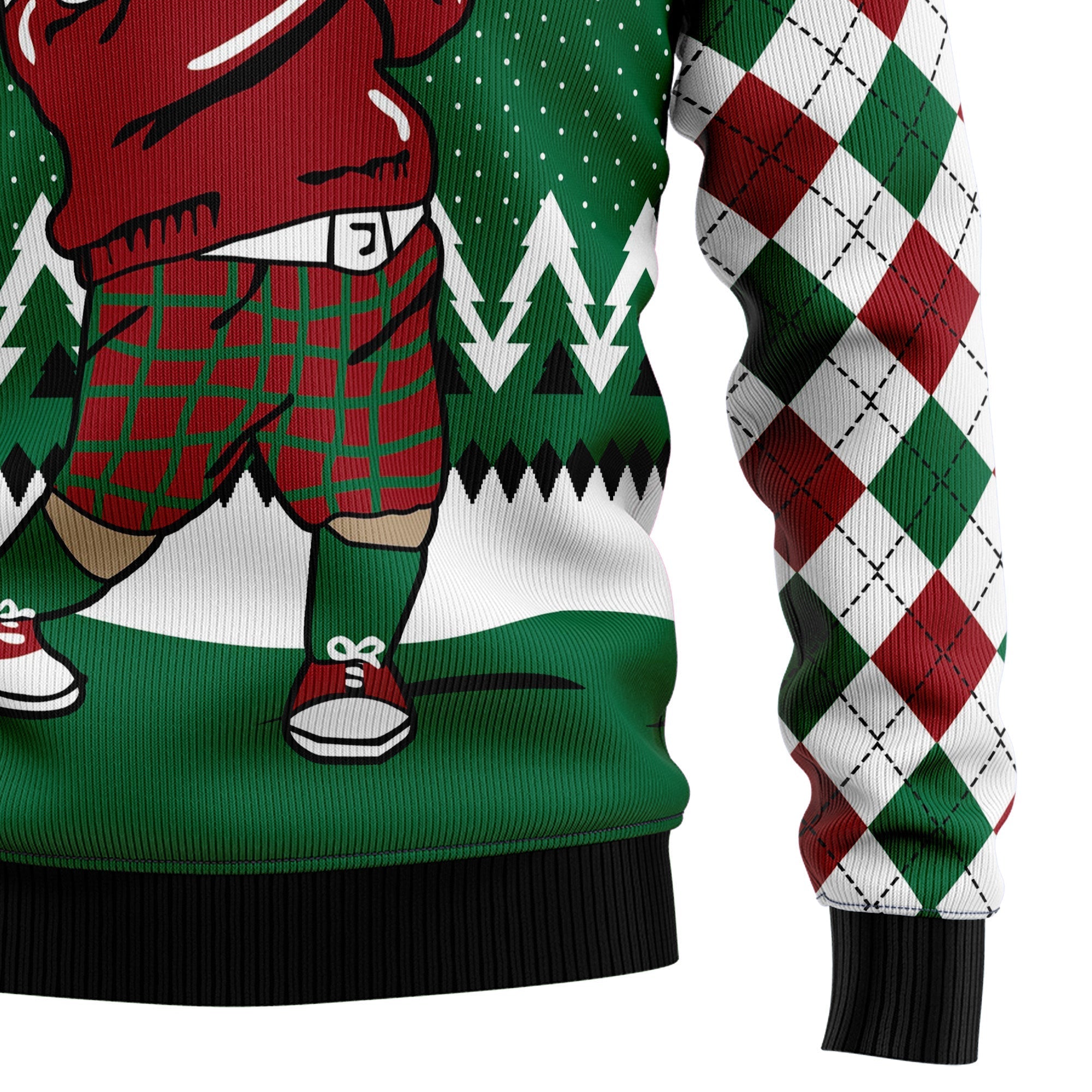 Santa Golfer Ugly Christmas Sweater