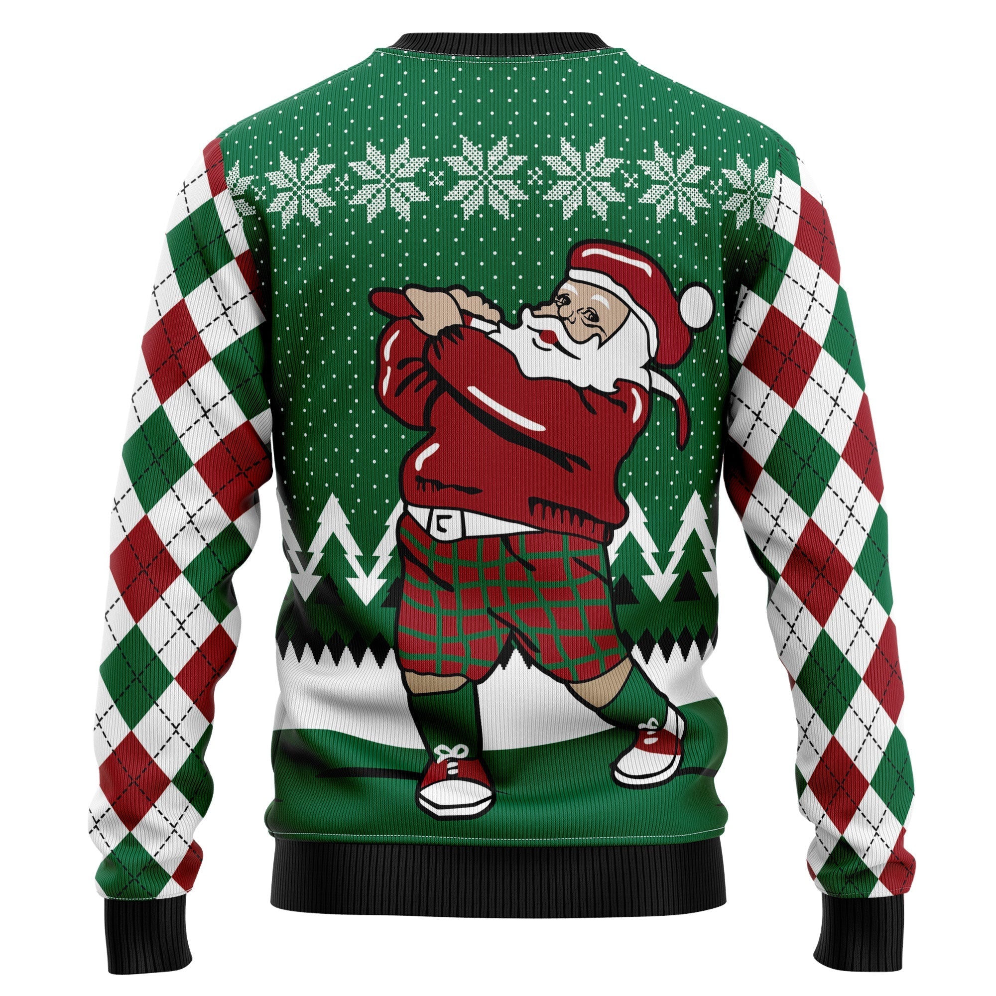 Santa Golfer Ugly Christmas Sweater