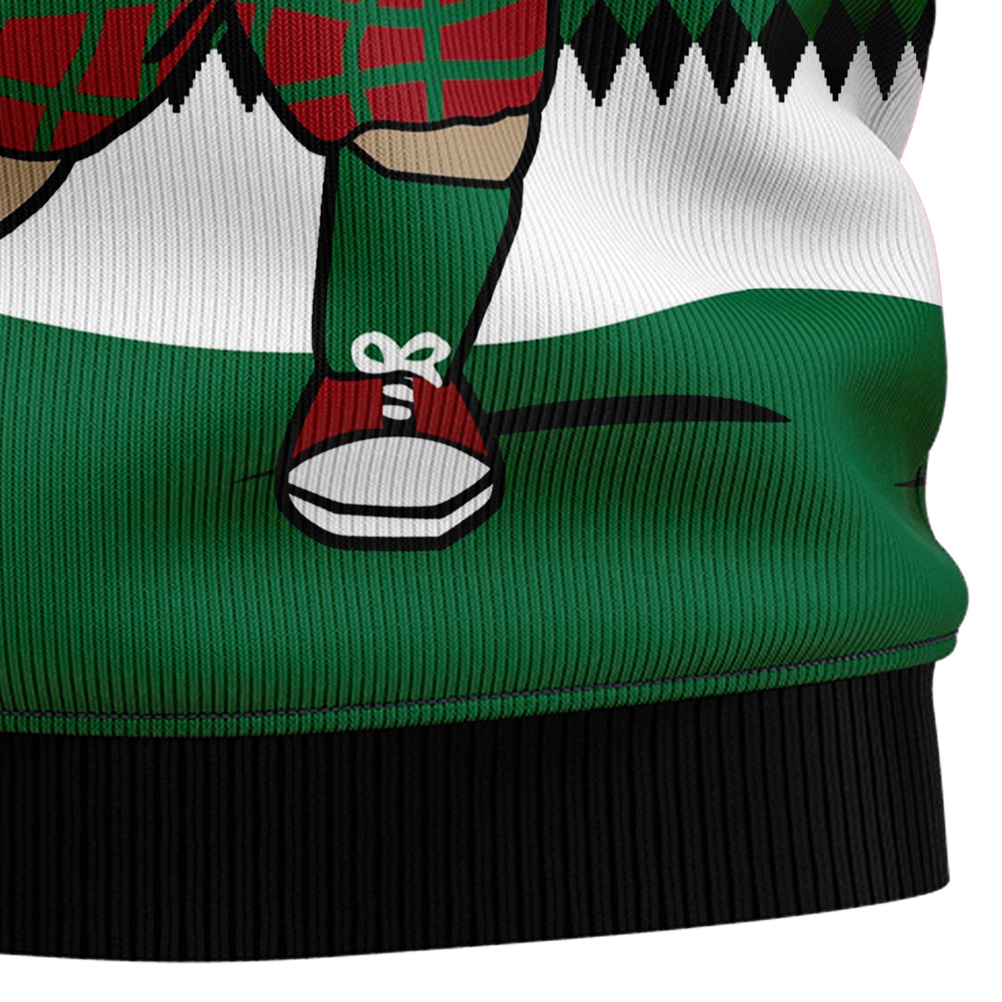 Santa Golfer Ugly Christmas Sweater