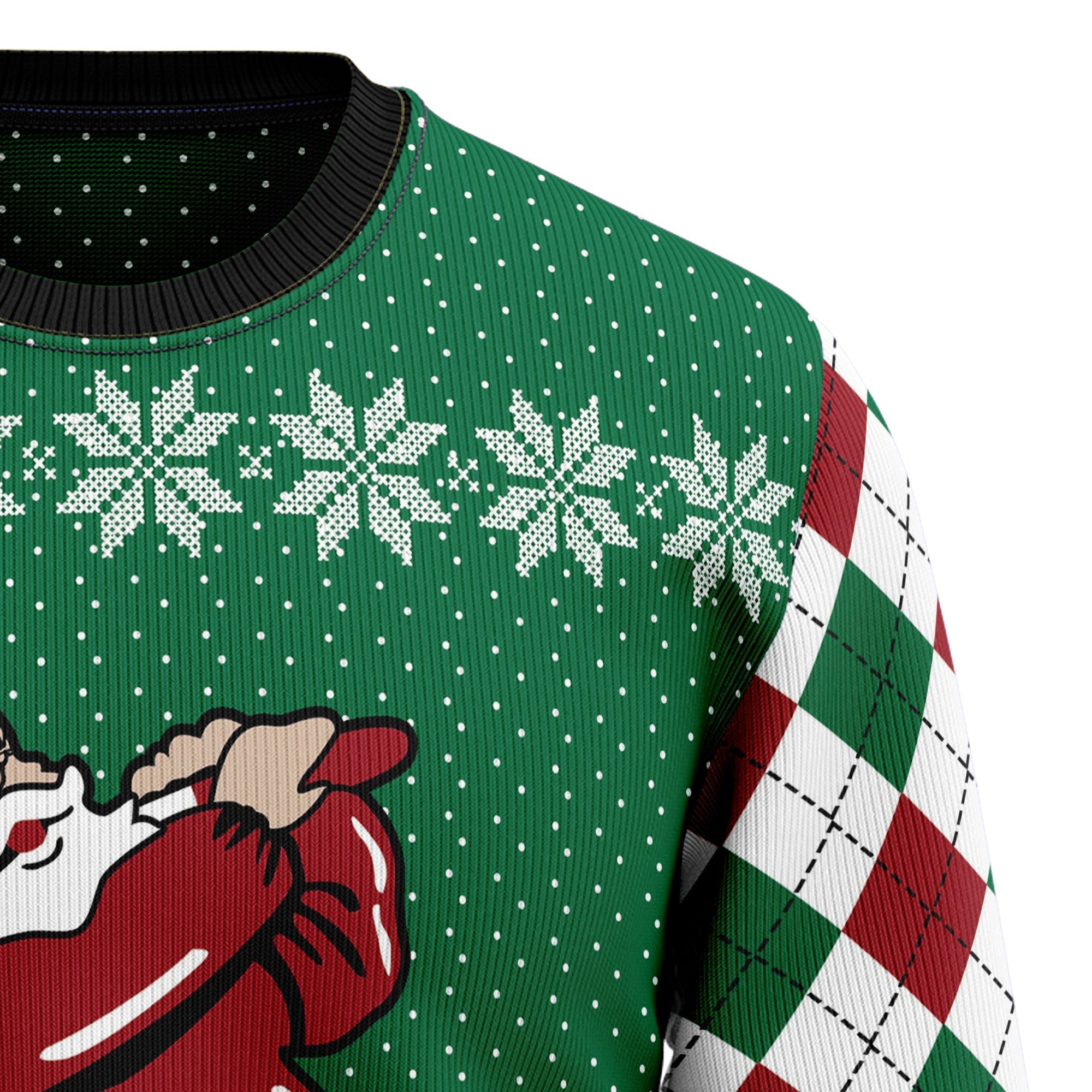 Santa Golfer Ugly Christmas Sweater