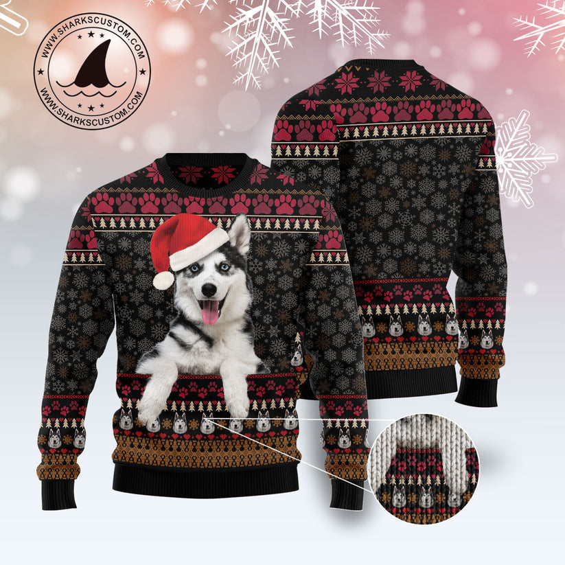 Siberian Husky Ugly Christmas Sweater for Holiday Cheer