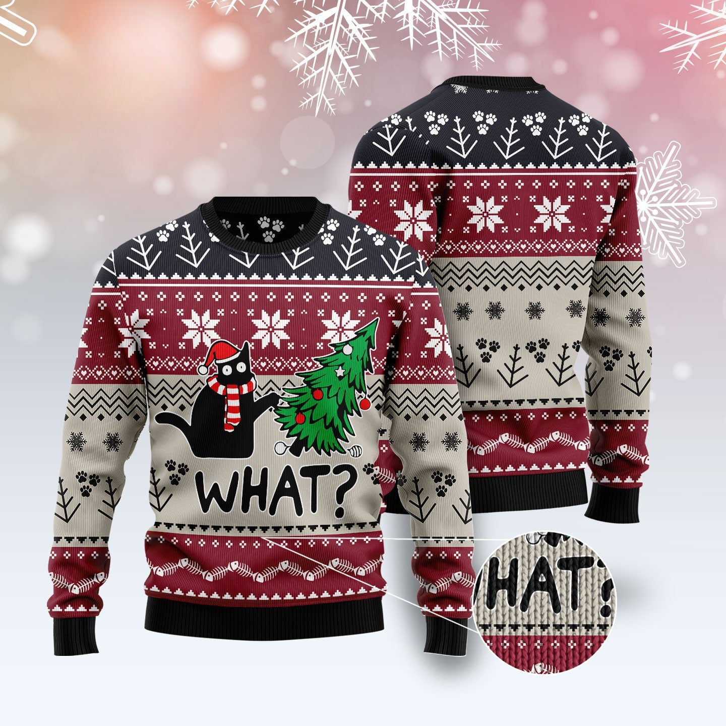 Ugly Christmas Sweater for Cats