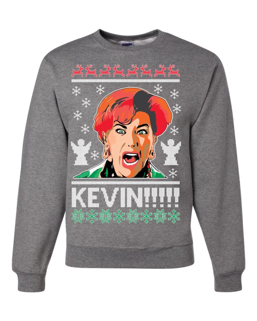 Funny ‘Kevin!!!’ Home Alone Ugly Christmas Sweater – Holiday Sweater for Movie Fans – Hilarious Christmas Gift