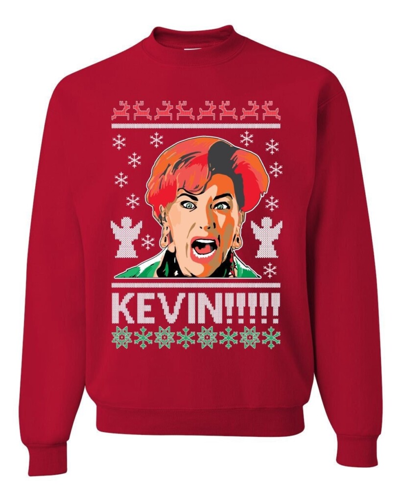 Funny ‘Kevin!!!’ Home Alone Ugly Christmas Sweater – Holiday Sweater for Movie Fans – Hilarious Christmas Gift